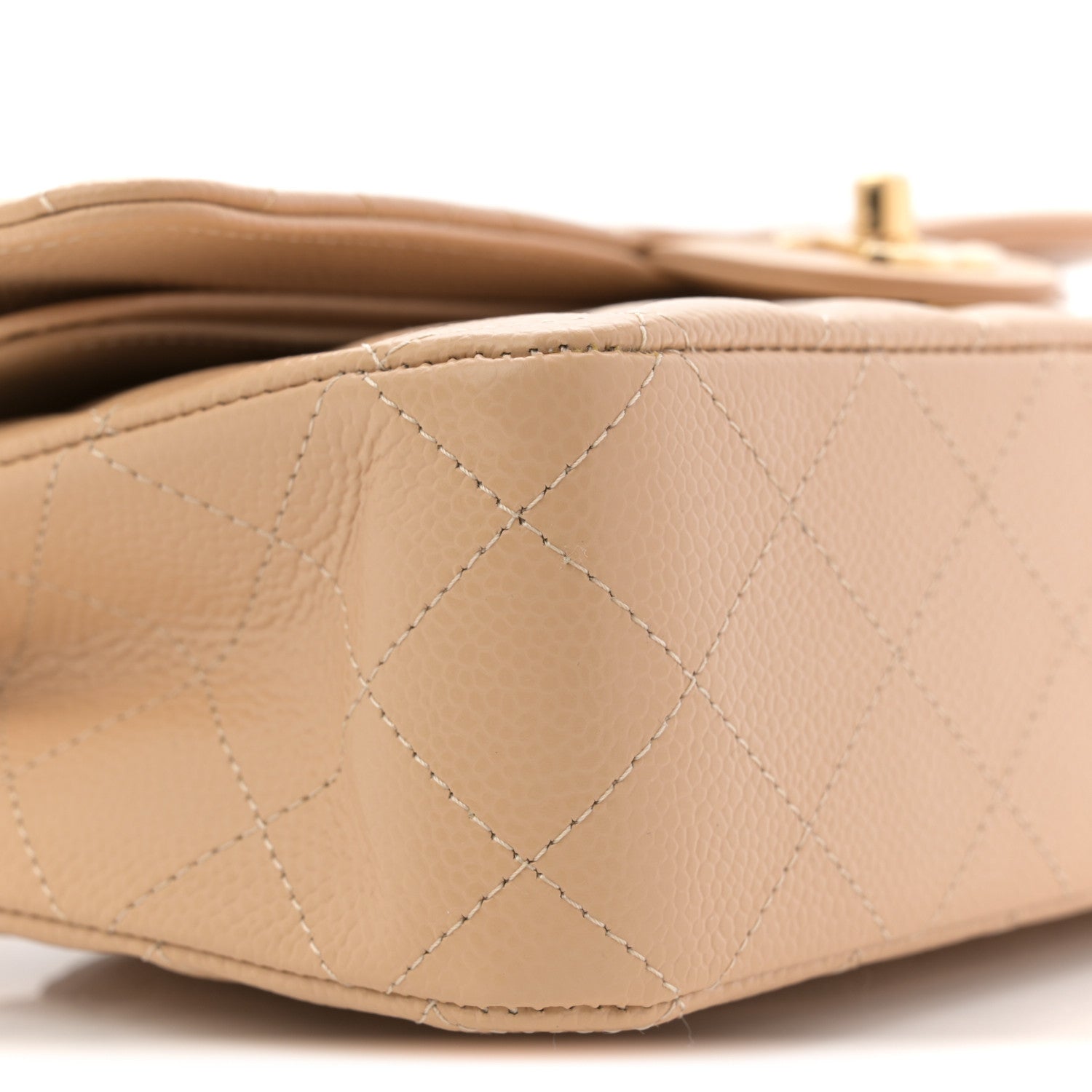 Chanel Caviar Quilted Medium Double Flap Beige 9 of 11