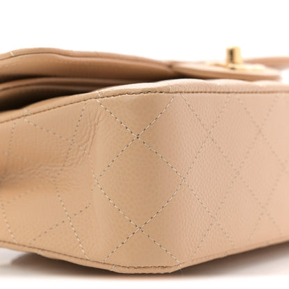 Chanel Caviar Quilted Medium Double Flap Beige 9 of 11