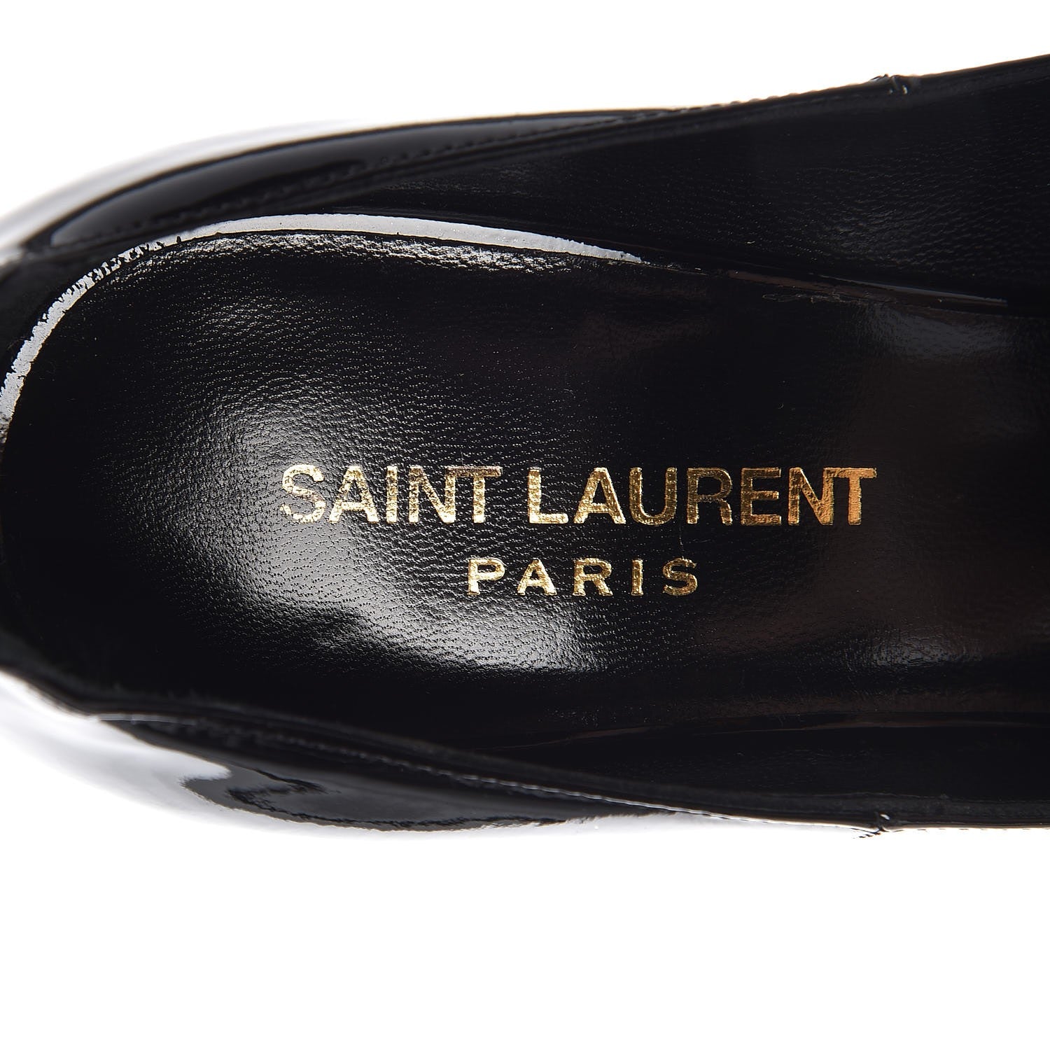 Saint Laurent Patent Paris 110 Escarpin Thorn Pumps 37 Black 9 of 11
