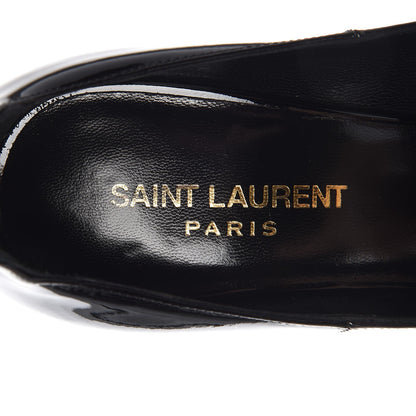 Saint Laurent Patent Paris 110 Escarpin Thorn Pumps 37 Black 9 of 11