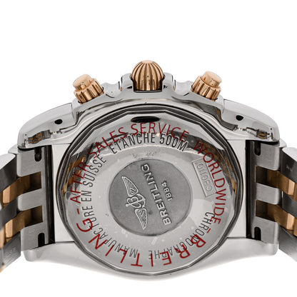 Breitling Stainless Steel 18K Rose Gold 44mm Chronomat Automatic Watch Blue CB011012/B968 4 of 5