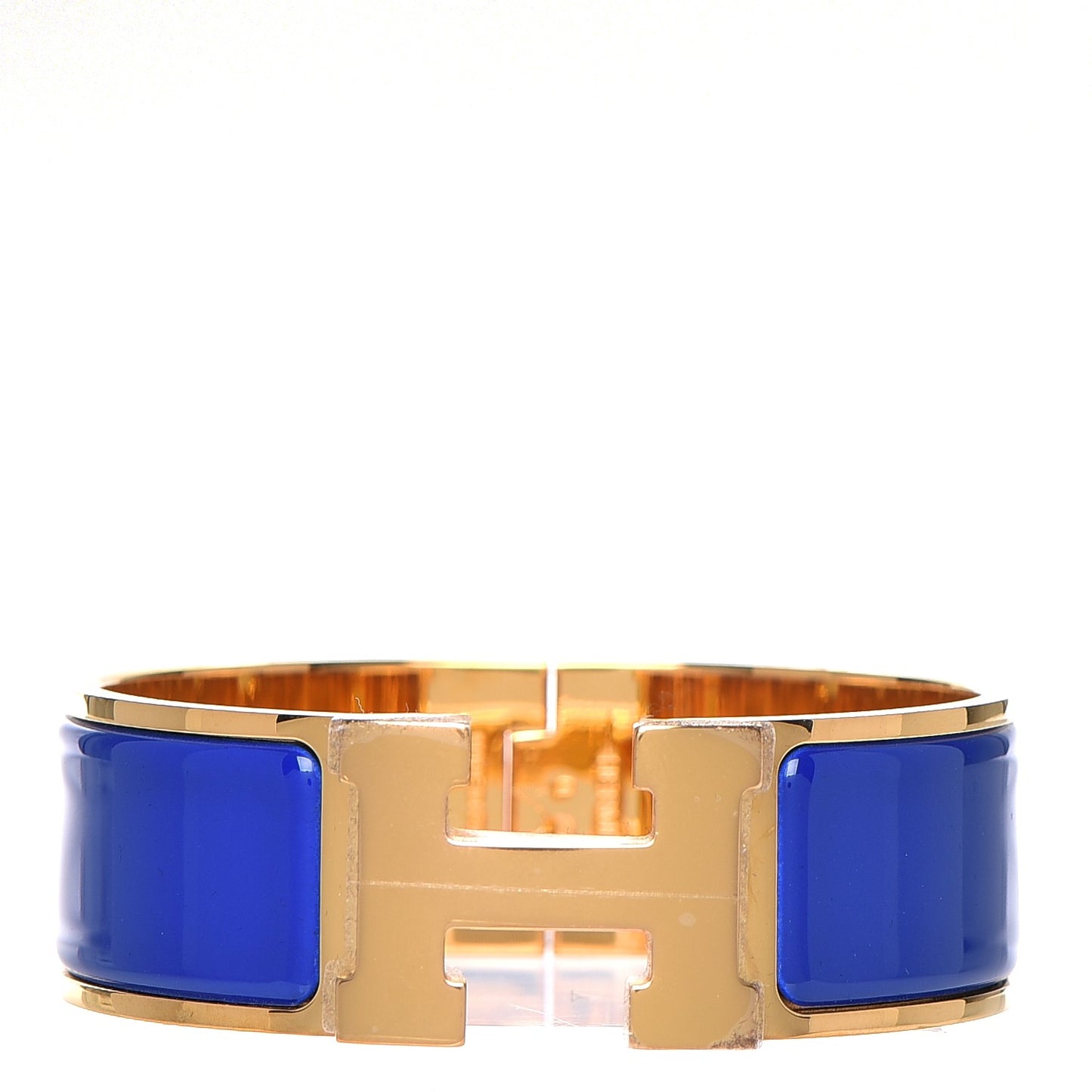Enamel Wide Clic Clac H Bracelet PM Bleu Royal