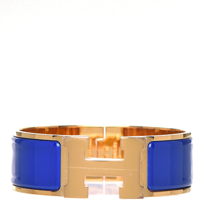 Hermes Enamel Wide Clic Clac H Bracelet PM Bleu Royal 1 of 5