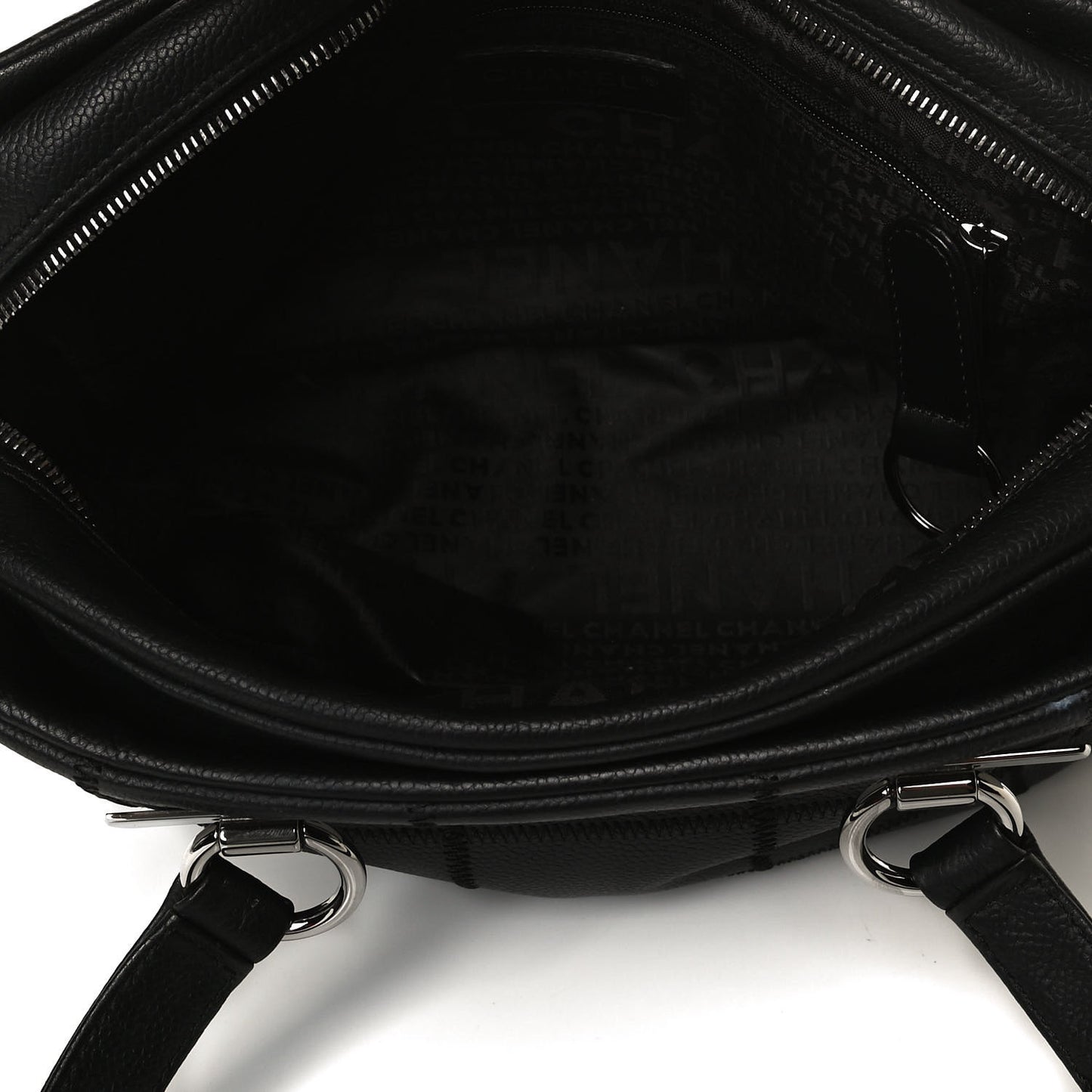 Caviar Square Stitched Tote Black