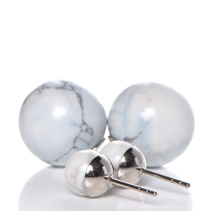 Christian Dior Palladium Mise En Dior Tribal Earrings White 3 of 5