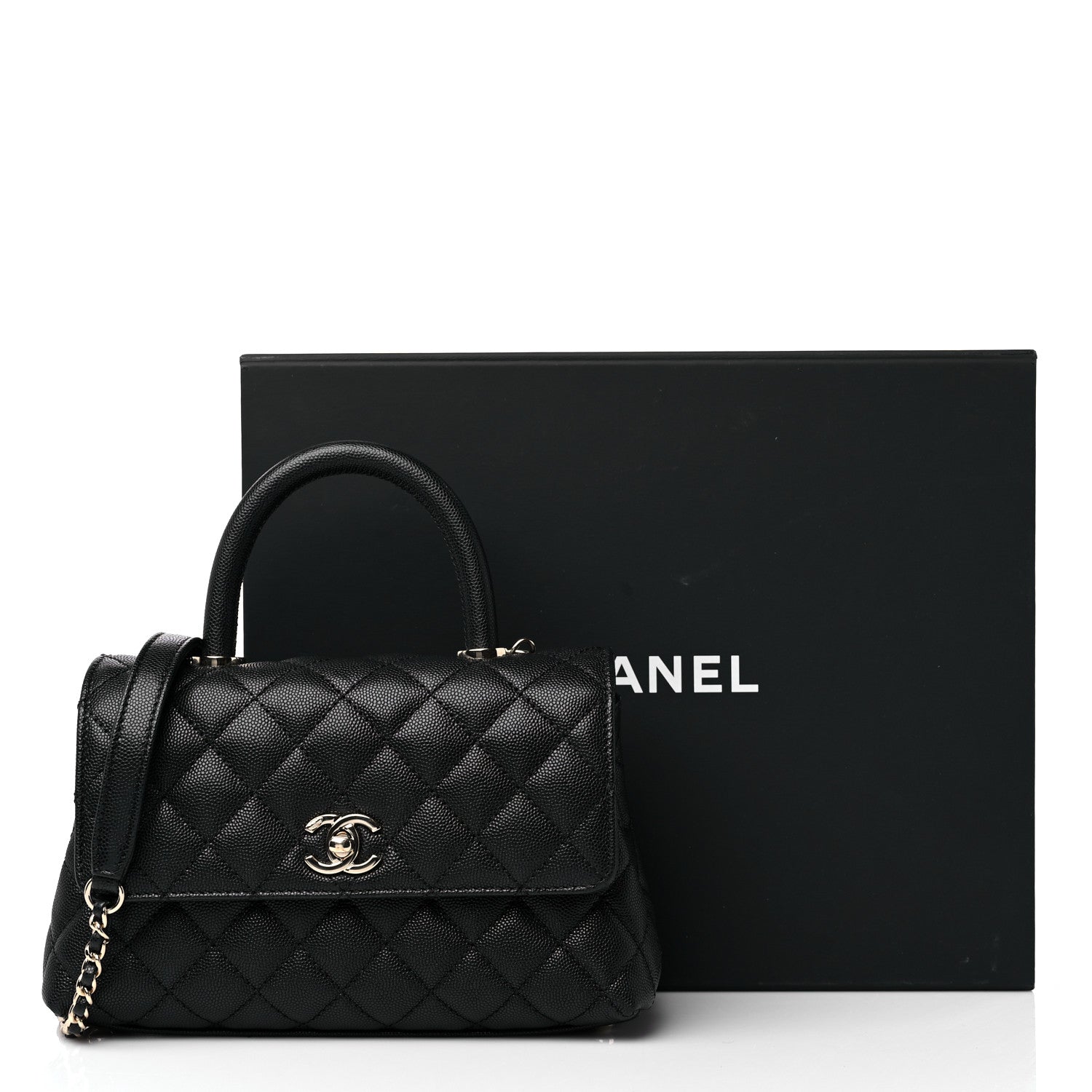 Chanel Caviar Quilted Mini Coco Handle Flap Black 10 of 10