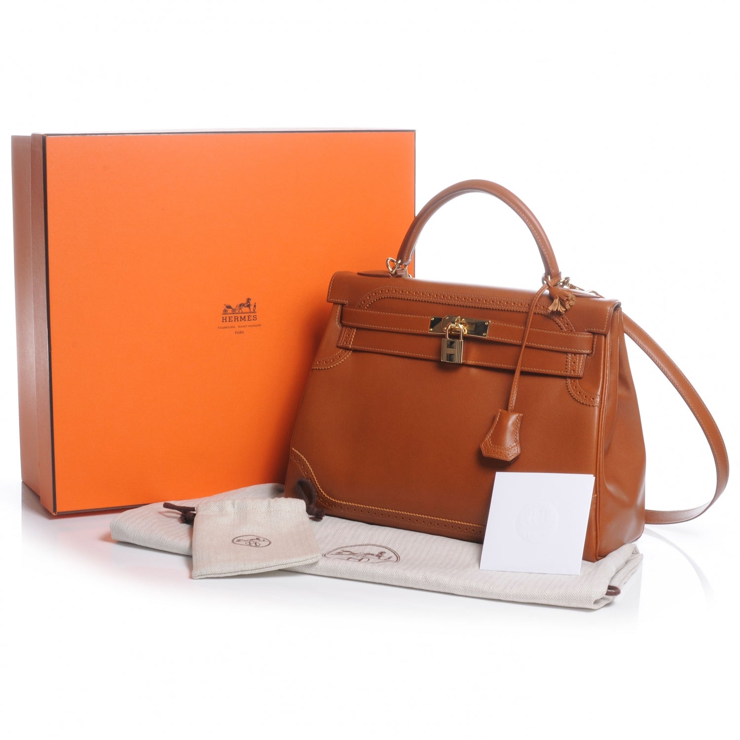 Hermes Tadelakt Ghillies Kelly 32 Fauve 5 of 9