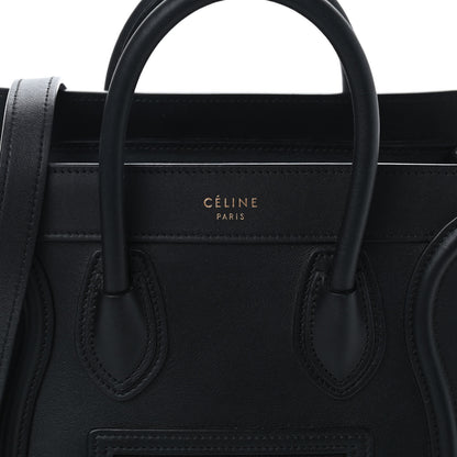 Celine Smooth Calfskin Nano Luggage Black 9 of 9
