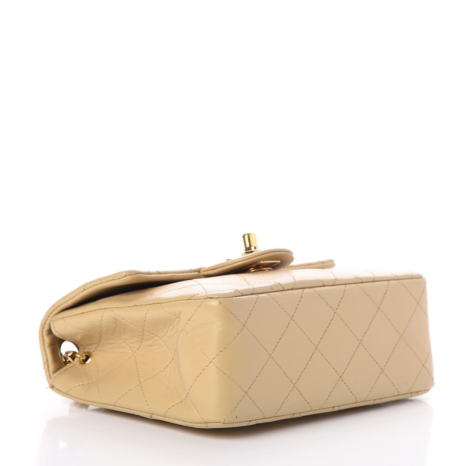 Chanel Lambskin Quilted Mini Square Flap Beige 4 of 8