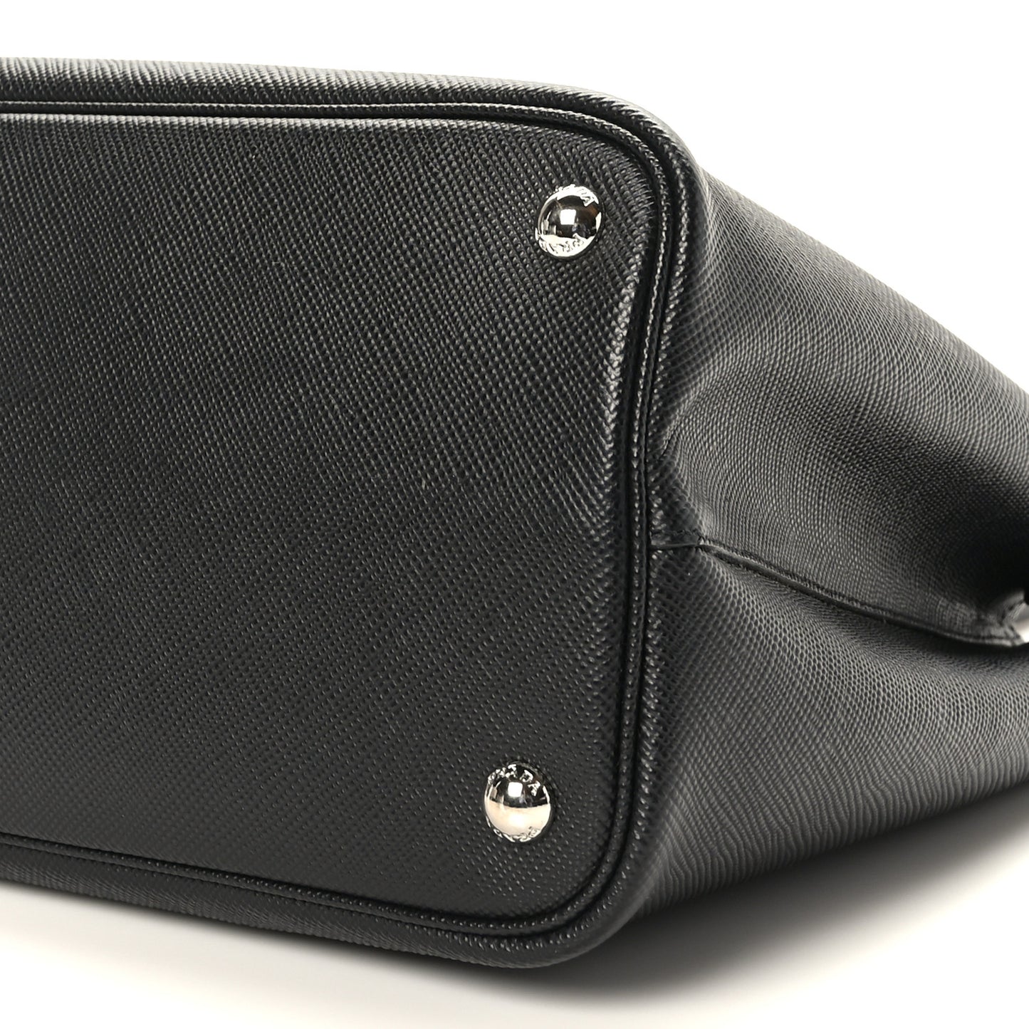 Saffiano Cuir Medium Double Handle Tote Black