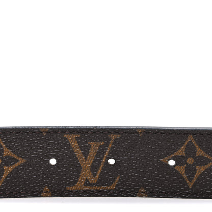 Louis Vuitton Calfskin Monogram 30mm LV Initiales Reversible Belt 80 32 Black 3 of 5