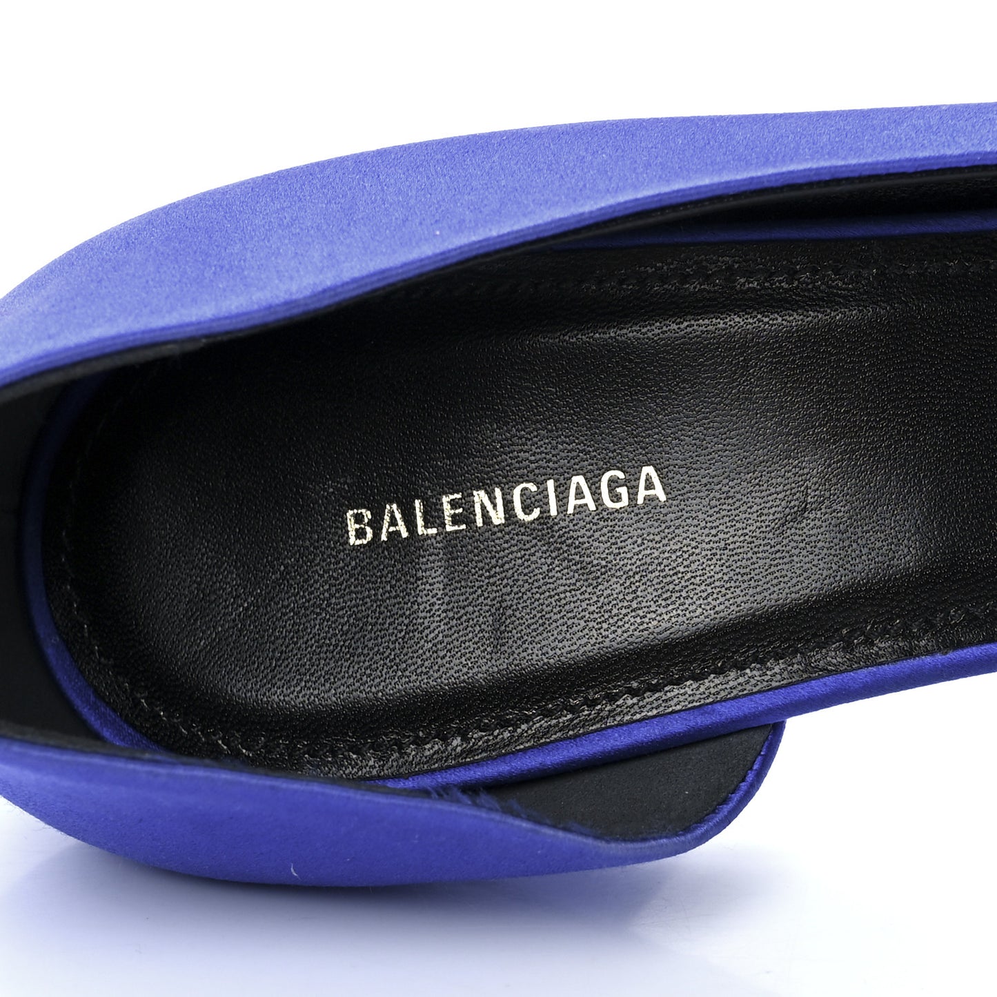 Satin Talon d'Orsay Pumps 38 Bleu