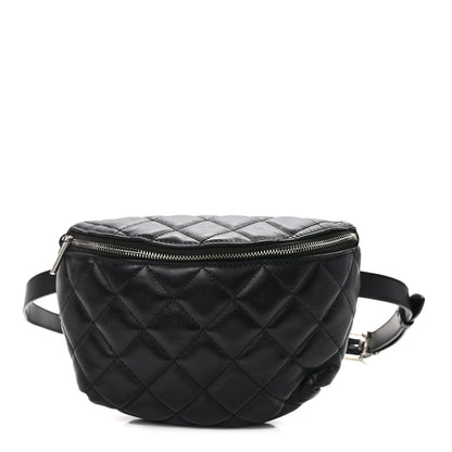 Chanel Calfskin Quilted Waist Belt Bag Black 1 of 10