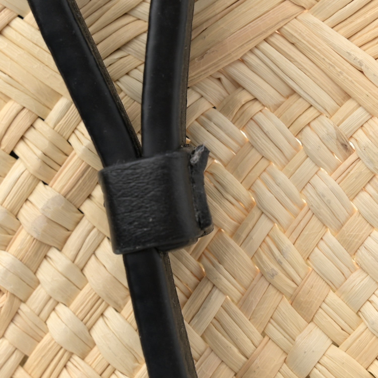 Loewe Iraca Palm Calfskin Medium Anagram Basket Bag Natural Black 11 of 13