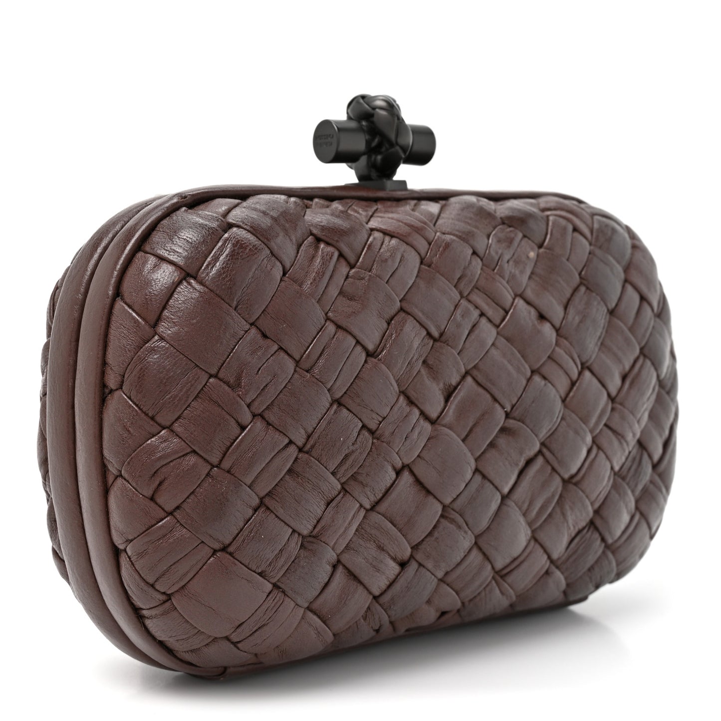 Nappa Intrecciato Knot Clutch Moro