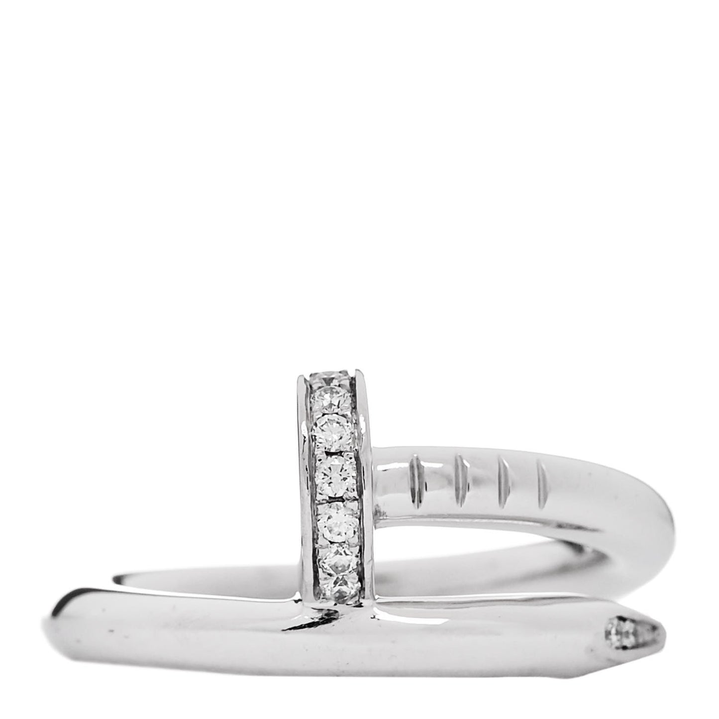 18K White Gold Diamond Juste Un Clou Ring 51 5.75