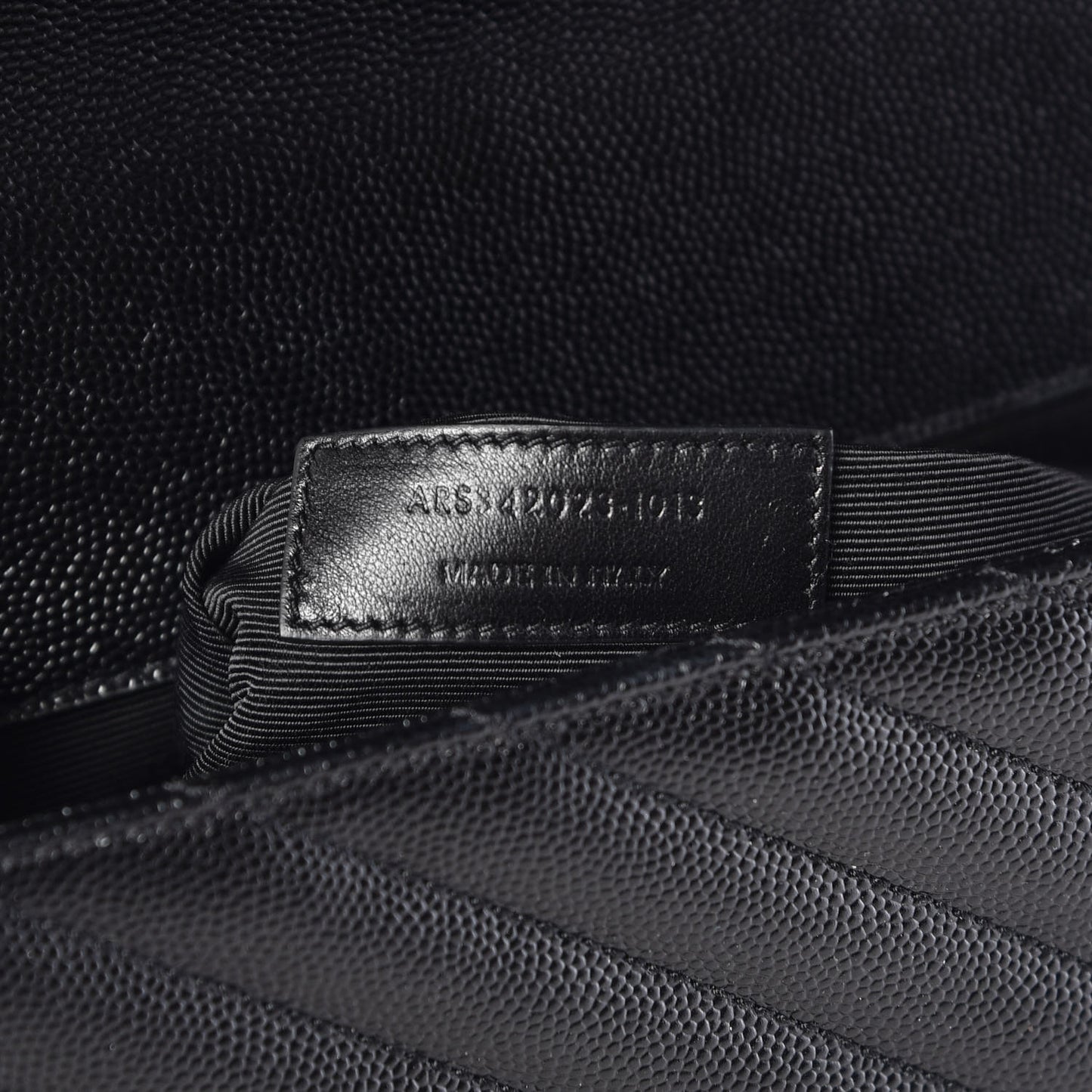 Grain De Poudre Matelasse Chevron Large Monogram Satchel Black