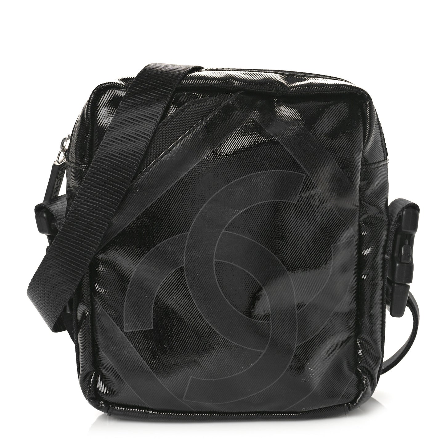 Coated Canvas Sport Crossbody Black