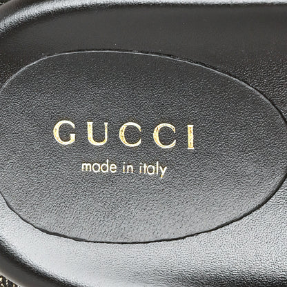 Gucci Jacquard Black Denim GG Monogram Angelina Platform 55mm Slide Sandals 37 Black Ivory 9 of 10