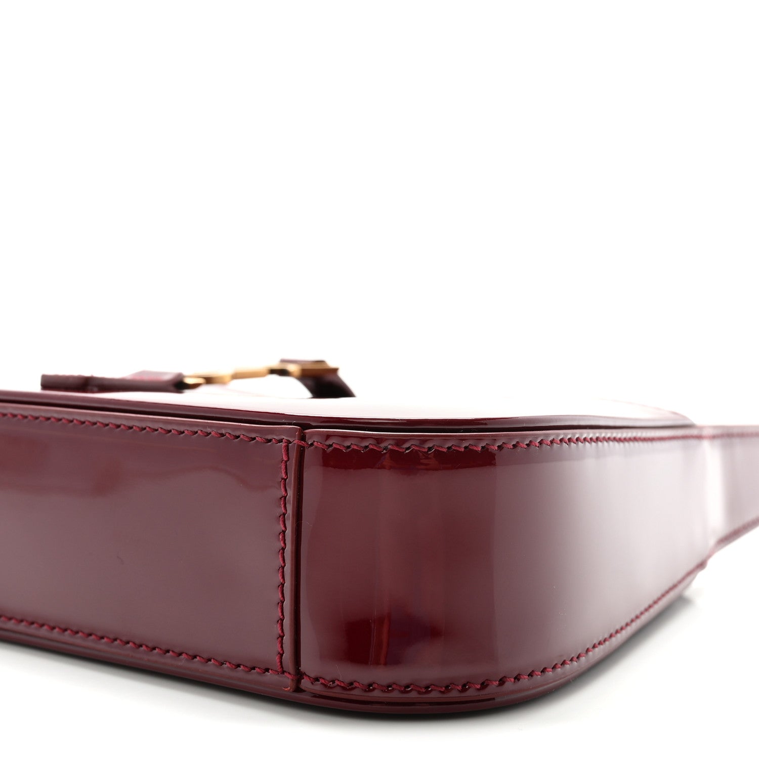 Saint Laurent Patent Calfskin Le 5 A 7 Mini Hobo Red Grenat 9 of 10