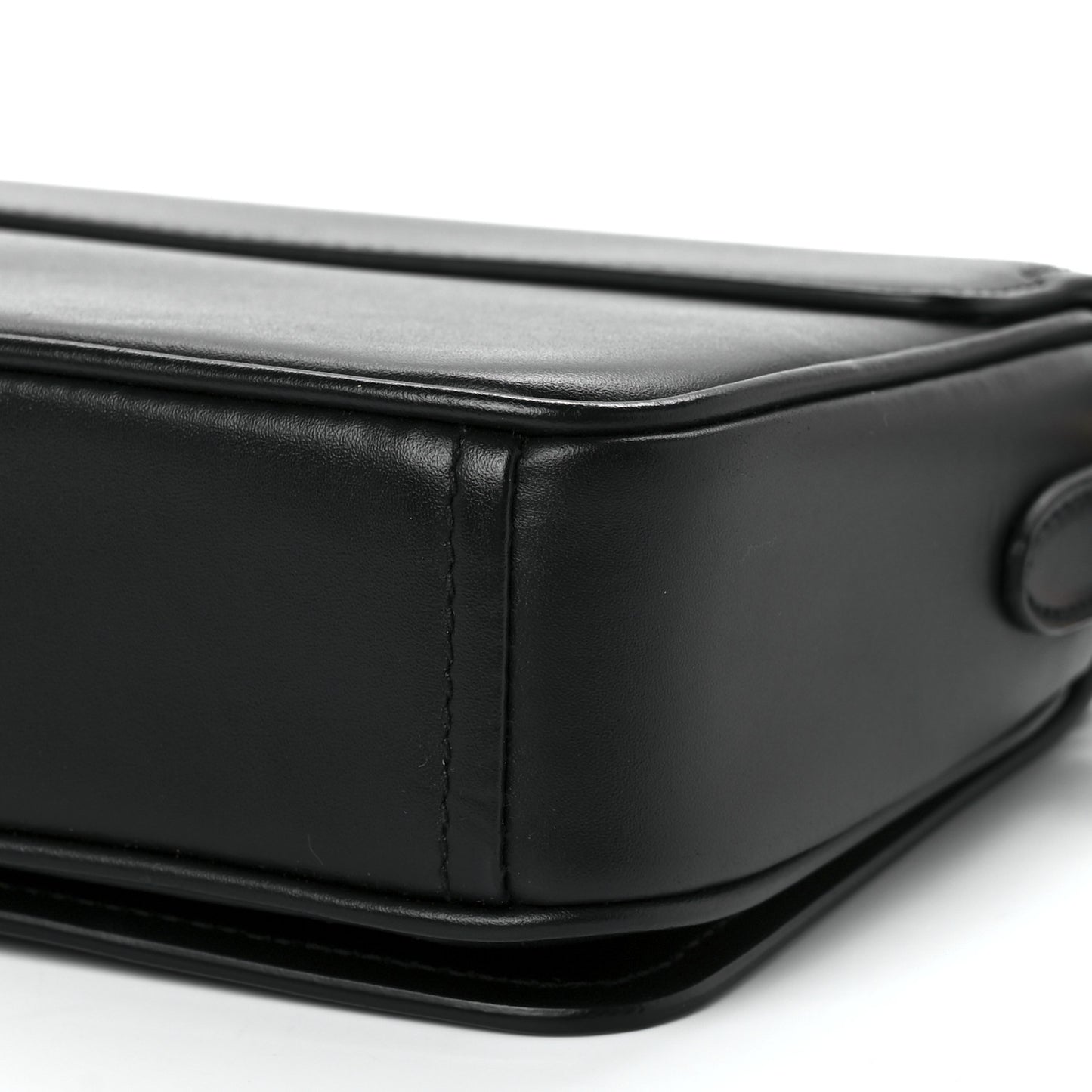 City Calfskin Flap Crossbody Black