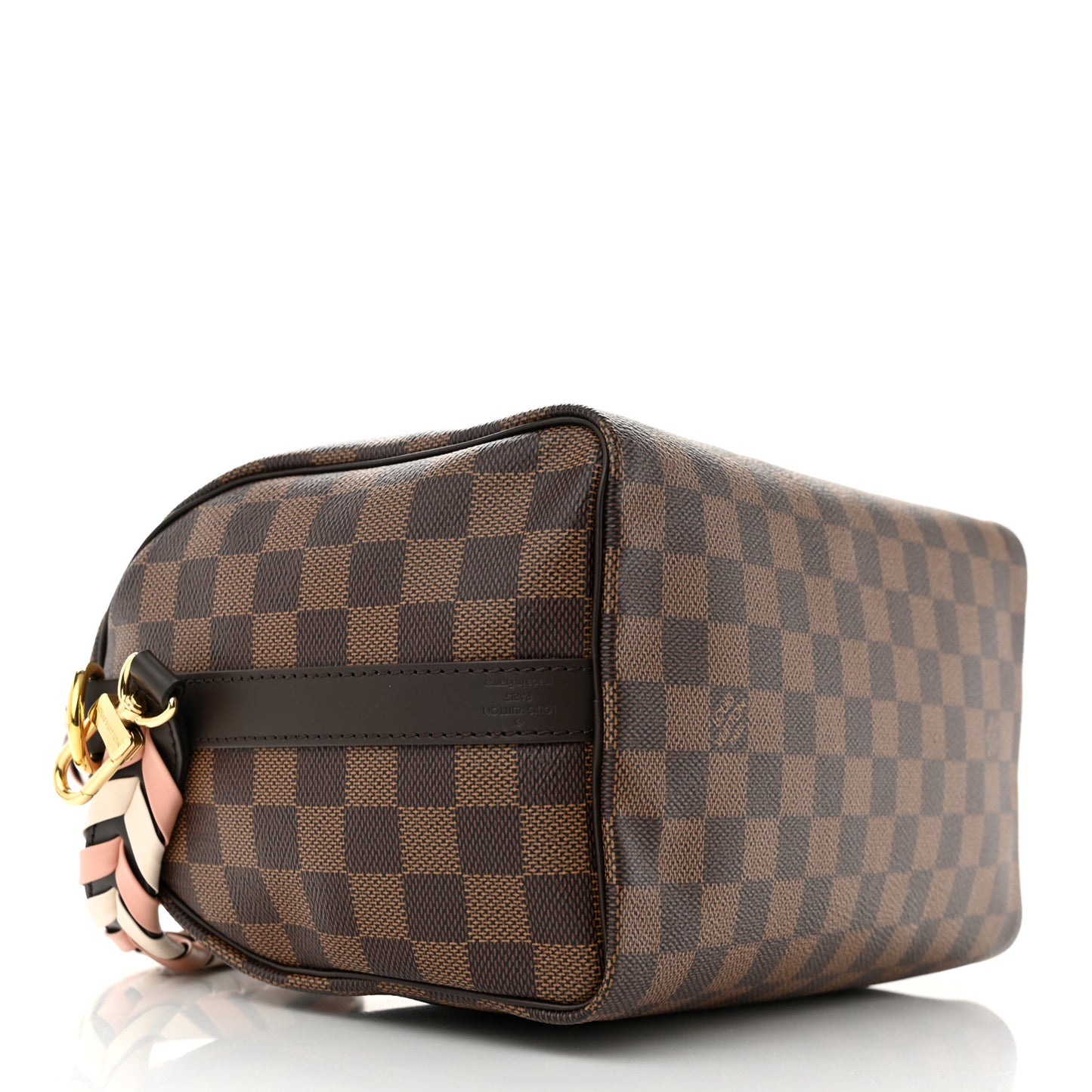 Damier Ebene Braided Speedy Bandouliere 25 Pink