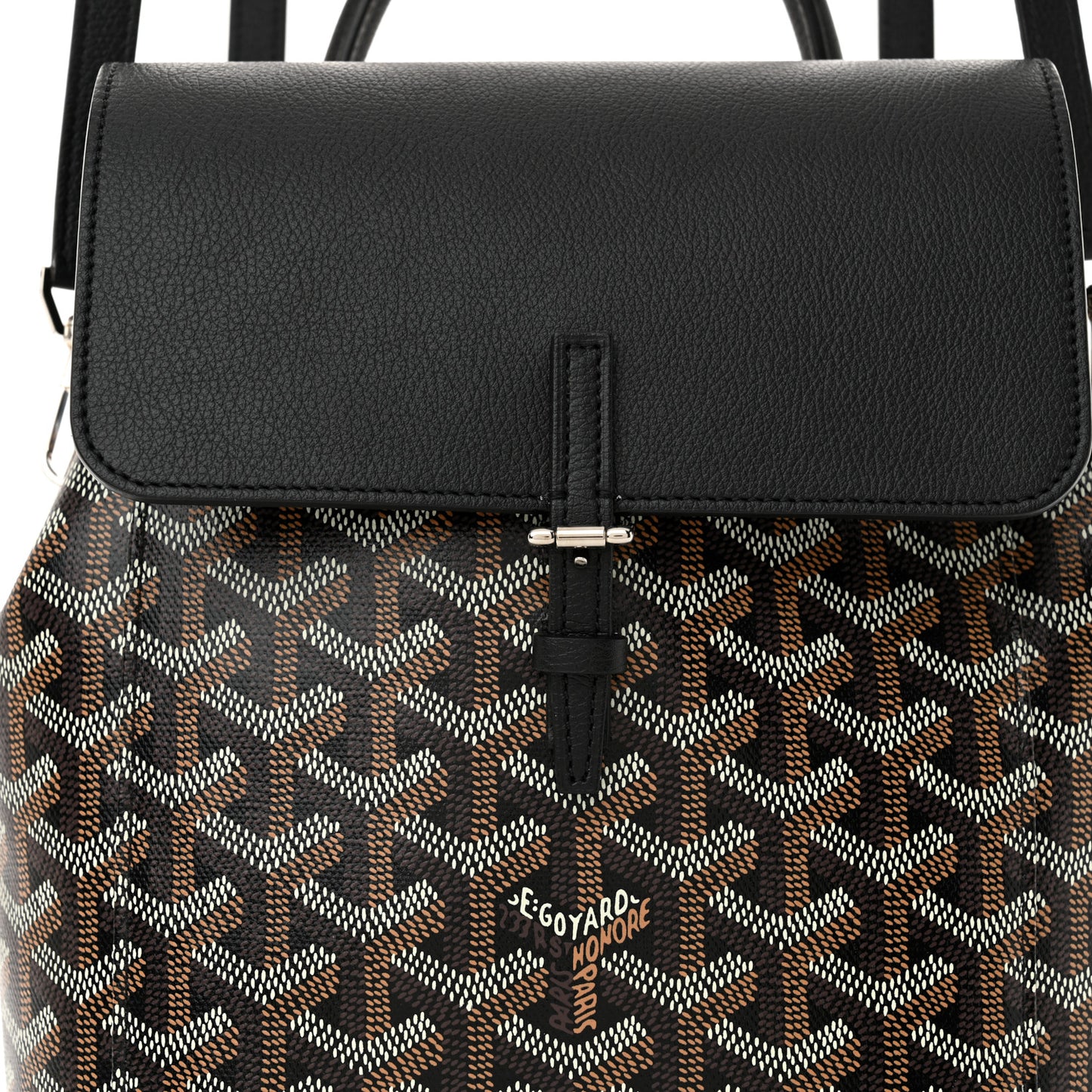 Goyardine Calfskin Mini Alpin Backpack Black