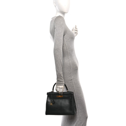 Hermes Box Kelly Retourne 28 Black 2 of 12