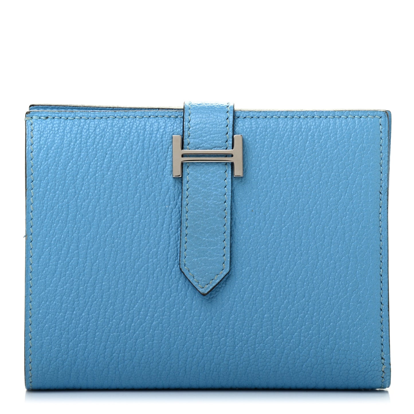Chevre Mysore Bearn Compact Wallet Celeste