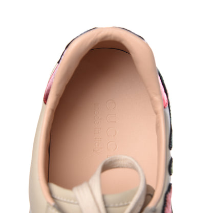 Gucci Calfskin Web Floral Embroidered Mens Ace Sneakers 11 Off White 7 of 8