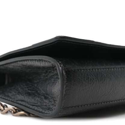 Balenciaga Agneau Giant 12 Brass Wallet On Chain Black 8 of 9