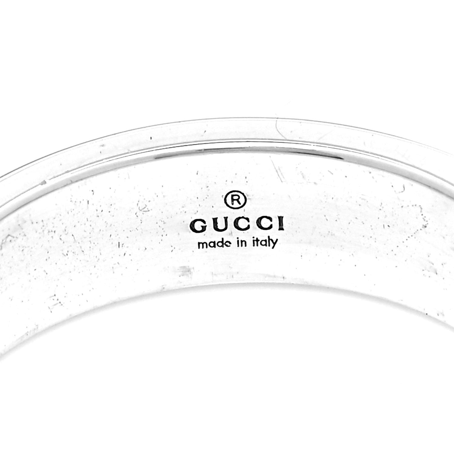 Gucci Sterling Silver Narrow GucciGhost Hamlet Skull Ring 60 9 5 of 6