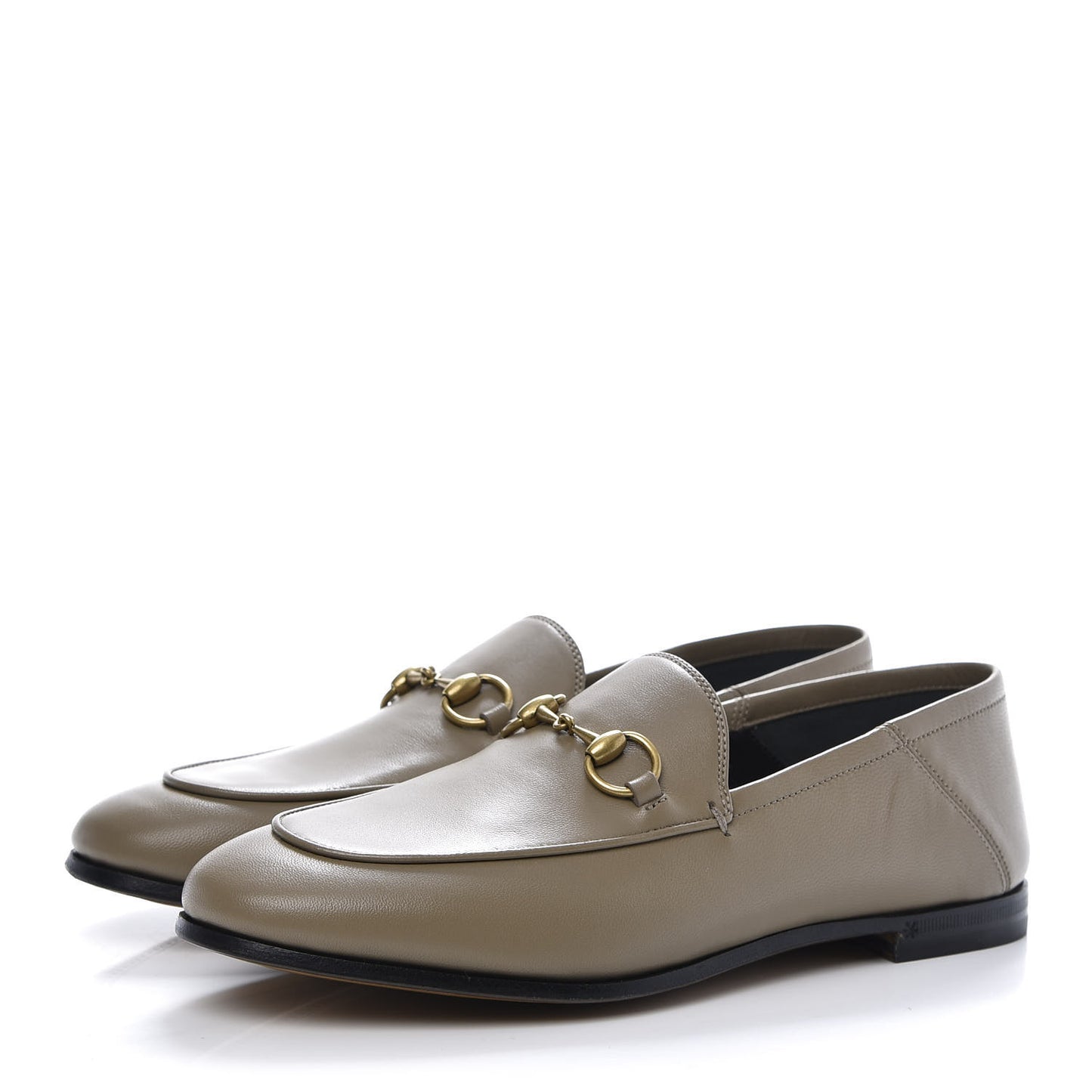Lambskin Womens Brixton Horsebit Loafers 36.5 Mud