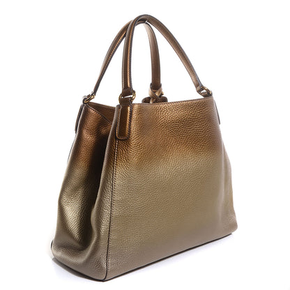 Gucci Metallic Pebbled Calfskin Medium Soho Shoulder Bag Gold Ombre 3 of 7
