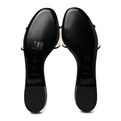 Chanel Mesh Grosgrain Camellia Sandal Mule 39.5 Black Pink 5 of 7