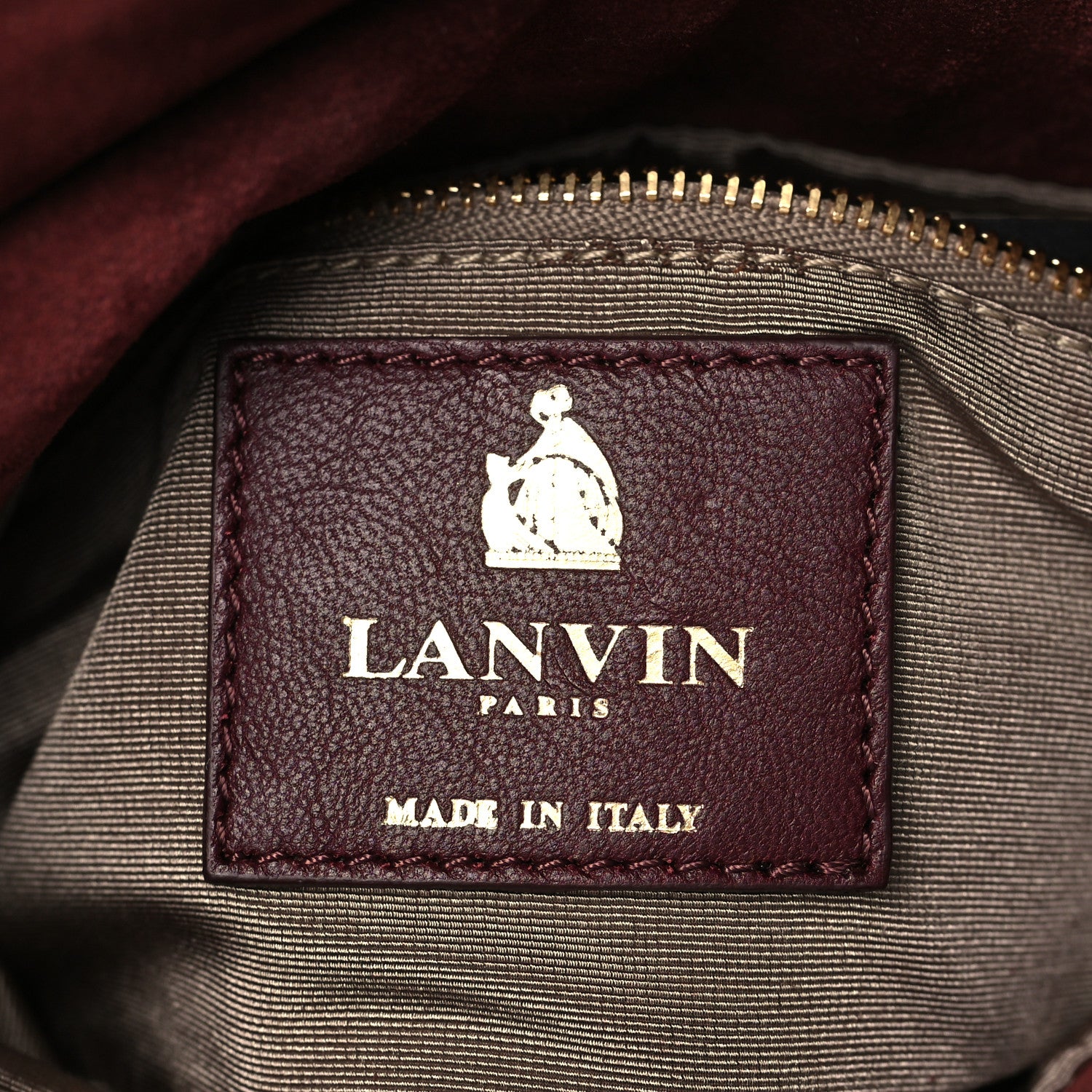 Lanvin Suede Calfskin Mini Sugar Flap Shoulder Bag Burgundy 6 of 9