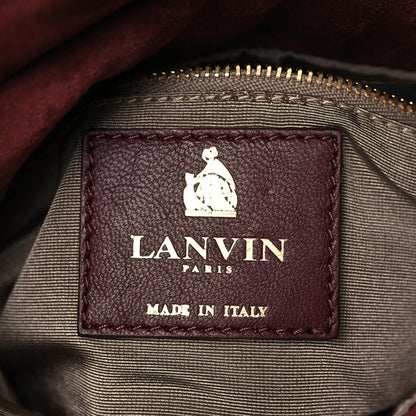Lanvin Suede Calfskin Mini Sugar Flap Shoulder Bag Burgundy 6 of 9
