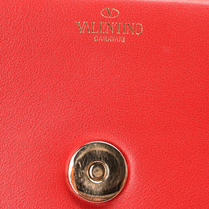 Valentino Garavani Calfskin Enamel Vlogo Small Loco Shoulder Bag Rouge Pur 6 of 9