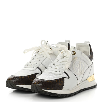 Louis Vuitton Calfskin Monogram Run Away Sneakers 38 White 3 of 14