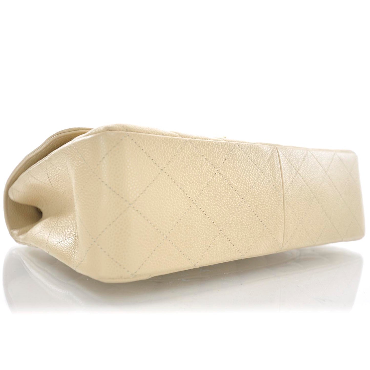 Caviar Jumbo Single Flap Beige