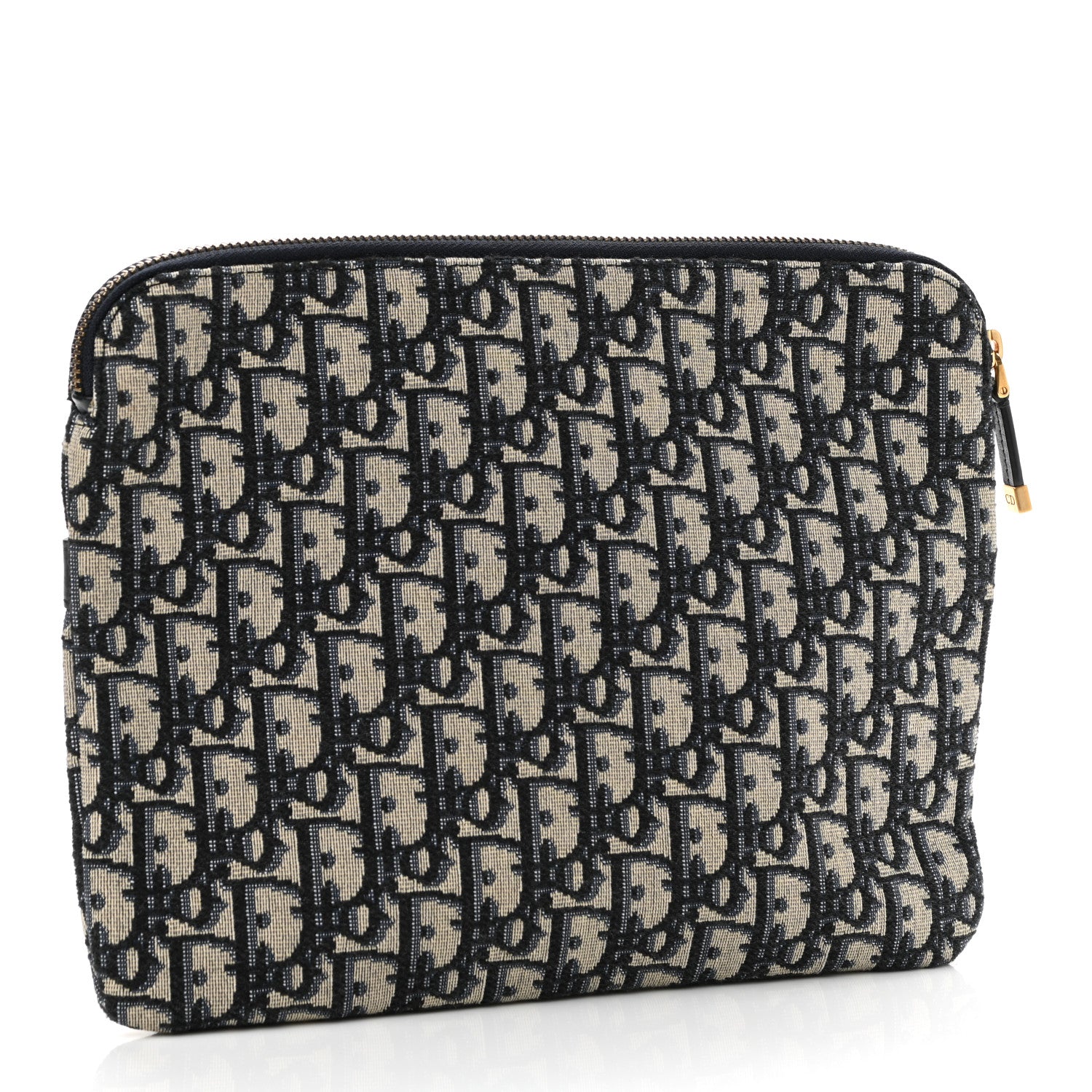Christian Dior Oblique Pouch Clutch Blue 4 of 10