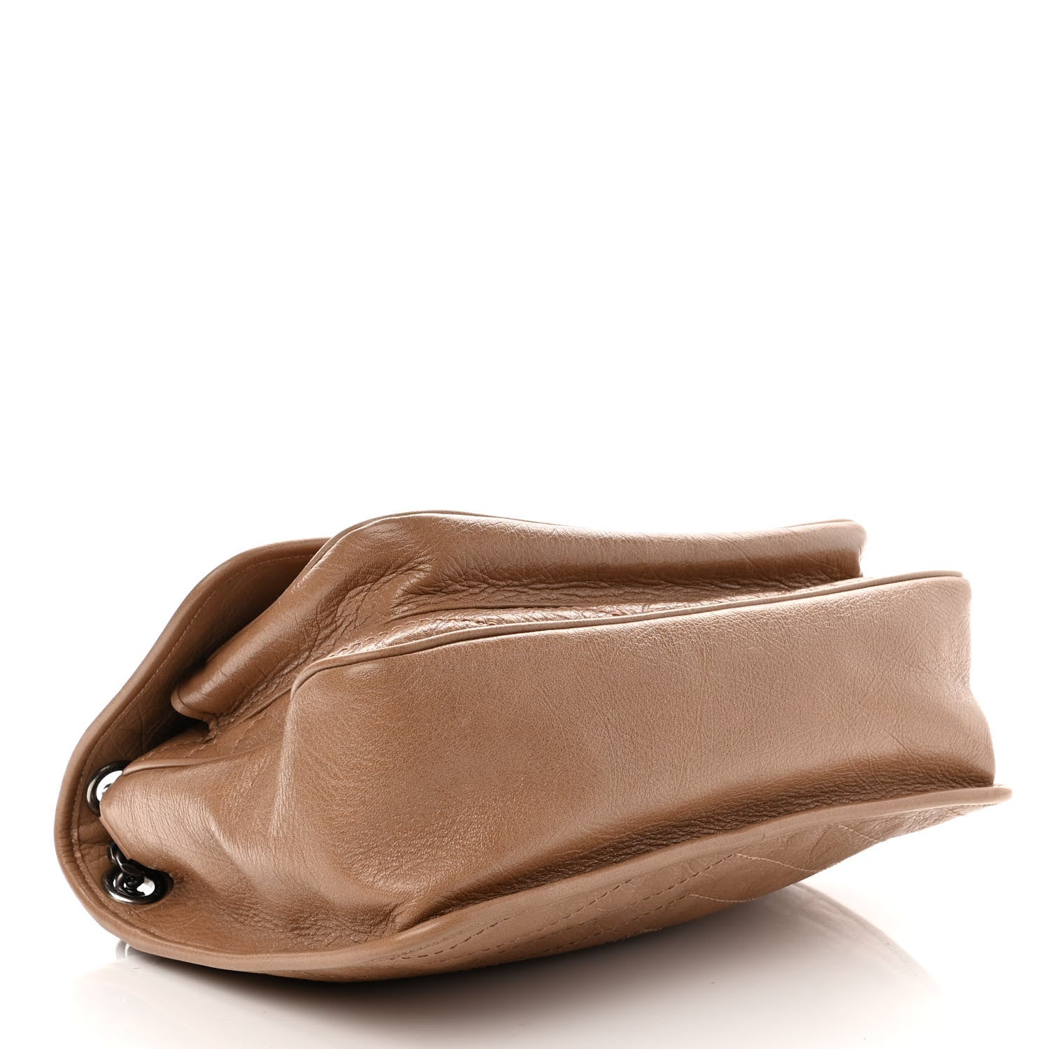 Saint Laurent Crinkled Calfskin Matelasse Monogram Medium Niki Chain Satchel Dark Toffee 4 of 9