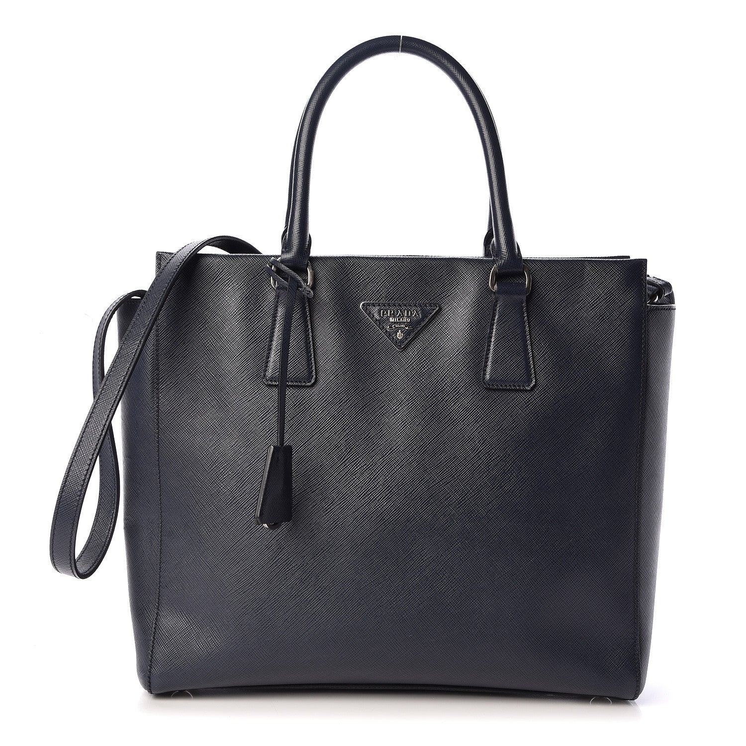 Prada Saffiano Lux Double Handle Shopping Tote Baltico 1 of 10