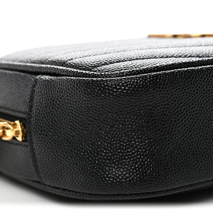 Saint Laurent Grain De Poudre Matelasse Monogram Mini Lou Camera Bag Black 9 of 10