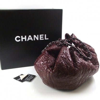 Chanel Coco Cabas Burgundy Patent 3 of 10