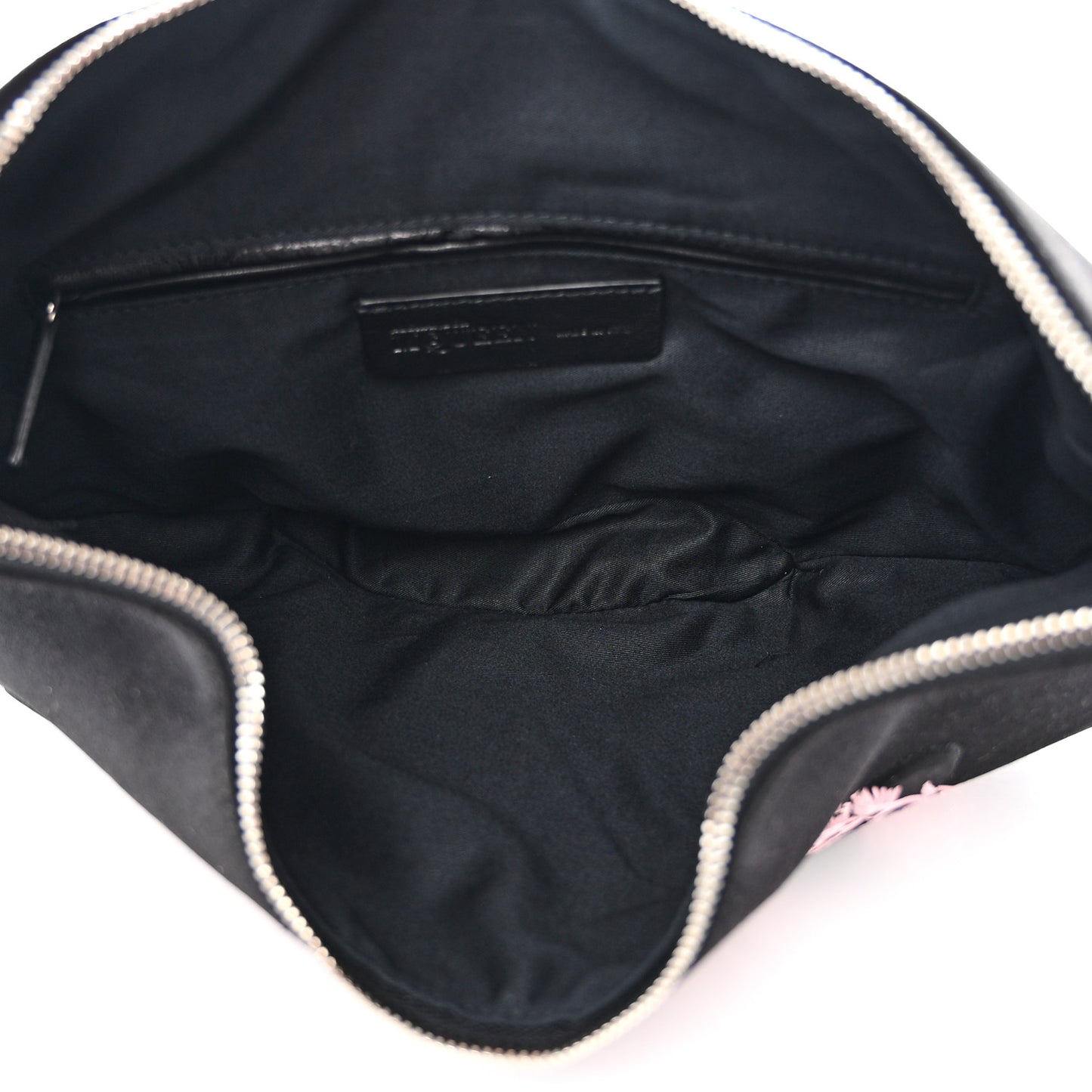 Silk Floral Embroidered De Manta Clutch Black