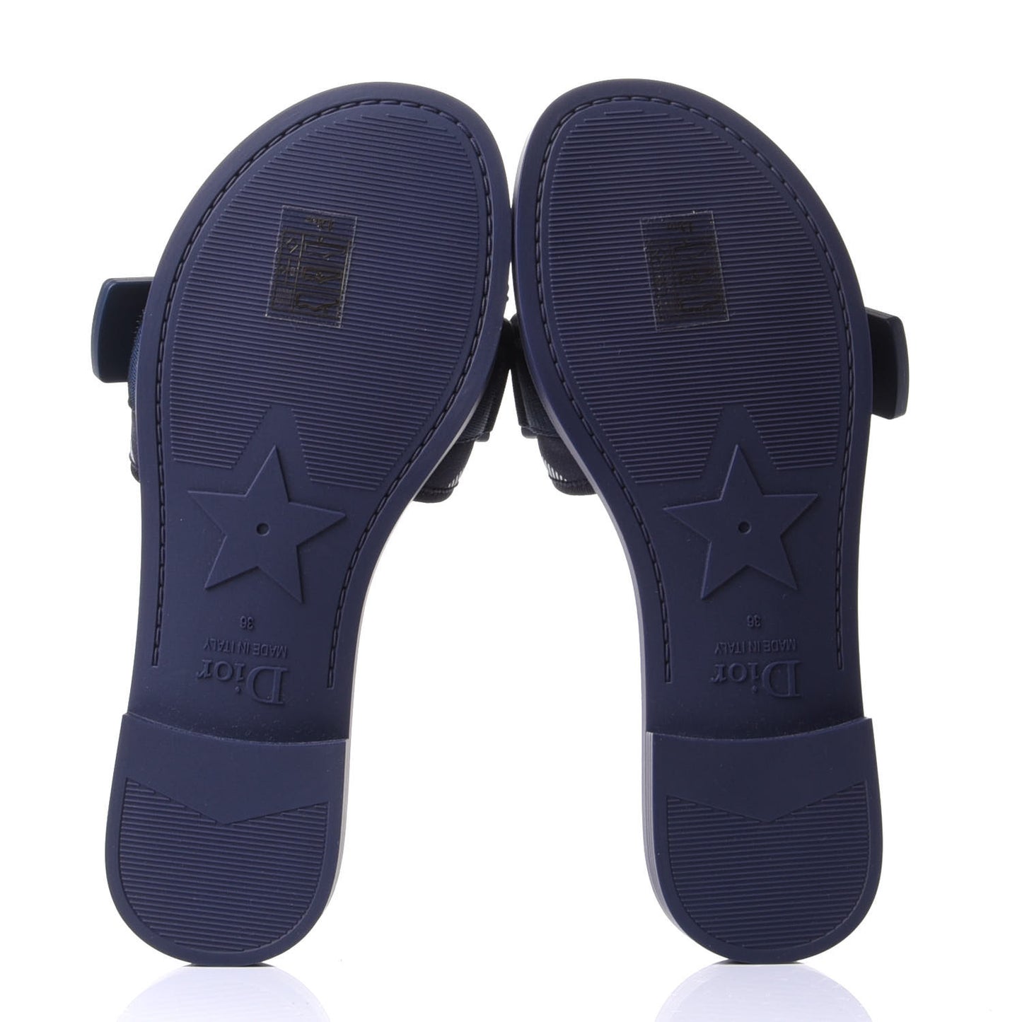 Technical Stretch Fabric Camouflage Dio(r)evolution Slide Sandals 36 Deep Blue