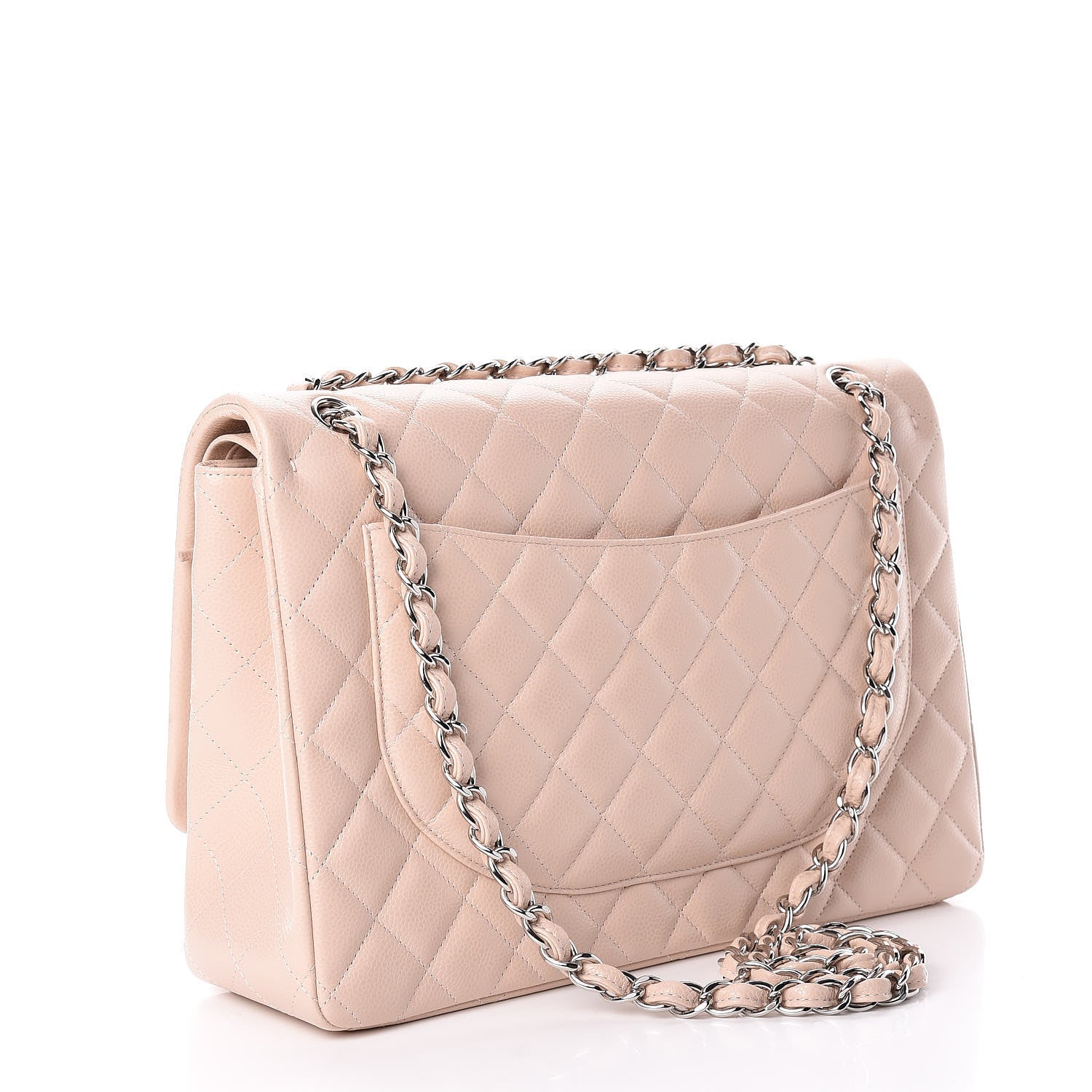 Chanel Caviar Maxi Double Flap Light Pink 3 of 11