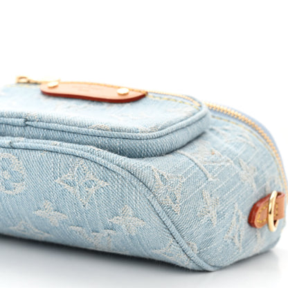 Louis Vuitton Monogram Denim Mini Bumbag Sky Blue 9 of 10
