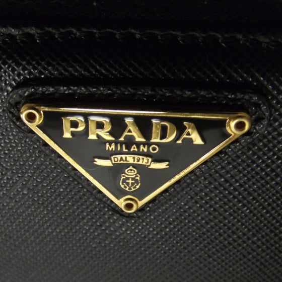Prada Saffiano Zip Around Wallet Nero Black 9 of 9